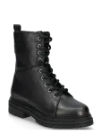 Tommy Hilfiger - Th Emboss Grain Leather Boot - Madala kontsaga poolsaapad - 40