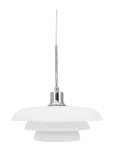 Dyberg Larsen - Ava Pendel D31 Opal/ Krom - Rippvalgustid - 31 CM