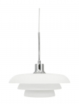 Dyberg Larsen - Ava Pendel D31 Opal/ Krom - Rippvalgustid - 31 CM