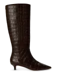 Lauren Ralph Lauren - Francesca Croc-Embossed Tall Boot Heel - P&otilde;lveni saapad - 39