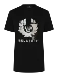 Belstaff - Blur T-Shirt Cotton Dark Ink - L&uuml;hikeste varrukatega - M