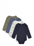 Pippi - Body Ls Ao-Printed (4-Pack) - Pikkade varrukatega - 104