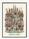 Martin Schwartz - Barcelona Small Poster - Linnad ja kaardid - A3
