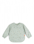 Done By Deer - Sleeved Pocket Bib Happy Dots Green - Pikkade varrukatega pudip&otilde;lled - LENGTH FRONT:34CM SLEEVE WIDTH:72CM