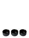 Aida - Raw Titanium Black - 3-Pak Mini Sk&aring;l D7,5 X H3,8 Cm Gave&aelig;ske - Kausid - ONE SIZE