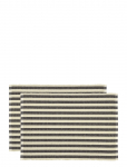 S&ouml;dahl - D&aelig;kkeserviet 33X48 2-Pk Statement Stripe Ash - Lauamatid - 33X48CM x 48