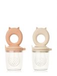Liewood - Miranda Cat Shape Food Feeder 2-Pack - Toidukotid - ONE SIZE