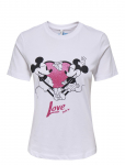 ONLY - Onlmickey Life Reg S/S Valentine Top Jrs - L&uuml;hikeste varrukatega - S