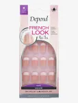 Depend Cosmetic - French Look Rosa Kort Sq - Fake Nails - ONE SIZE
