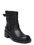 Bianco - Biaharper Mid Calf Biker Boot Pull Up Leather - Madala kontsaga poolsaapad - 38
