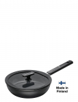 Fiskars - Hard Face Saut&eacute; Pan 24Cm W/Lid - Keedu- ja hautamispotid - &Oslash; 24 CM