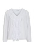 Vila - Viane L/S V-Neck Frill Top - Noos - Pikkade varrukatega - 44