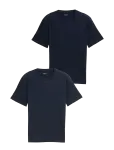 Tom Tailor - Double Pack Crew Neck Tee - L&uuml;hikeste varrukatega - M