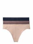 Calvin Klein - Thong 3 Pk - Stringid - L