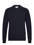 Lindbergh - Lambswool L/S V-Neck Polo - Pikkade varrukatega kootud polos&auml;rgid - M