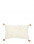 NOBODINOZ - Tassel Rectangular Cushion In Washed Double Muslin Wabi-Sabi - Padjad - ONE SIZE