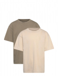 Minymo - T-Shirt Ss Loose Fit (2-Pack) - L&uuml;hikeste varrukatega - 128
