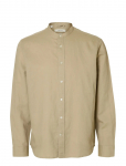 Selected - Slmregclay Linenblend Ls Shirt Band Noos - Linased s&auml;rgid - XXL
