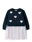 Name It - Nmfbianja Sweat Dress Bru - Pikkade varrukatega vabaajakleidid - 98