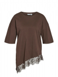 NOISY MAY - Nmeasy Lace Detail S/S T-Shirt /Tnt - L&uuml;hikeste varrukatega - M