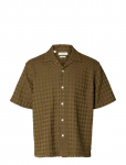 Selected - Slhrlxmonty Texture Ss Shirt - L&uuml;hikeste varrukatega s&auml;rgid - L