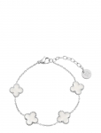 Bud To Rose - Clover Multi Bracelet White/Silver - K&auml;eketid - ONE SIZE