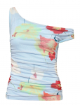 Bardot - Layana Printed Mesh Asym Top - Varrukateta - 34