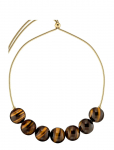Edblad - Aura Necklace Maxi Gold/Brown One Size - Statement kaelakeed - ONE SIZE 0 - 70 cm
