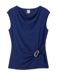 Calvin Klein - Ss Crepe Jersey Cowl Nk Hardware - L&uuml;hikeste varrukatega - M