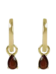 SN&Ouml; Of Sweden - Trinity Drop Pendant Ring Ear G/Brown - Onesize - R&otilde;ngad - ONE SIZE