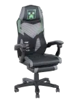 Minecraft - Padded Gaming Chair, Infinitely Height-Adjustable, Rocking Mechanism, Leg Rest - Gaming Furniture - ONE SIZE