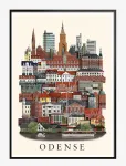 Martin Schwartz - Odense Small Poster - Linnad ja kaardid - A3