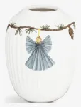 K&auml;hler - Hammersh&oslash;i Christmas Vase H10.5 Hvid M. Deko - Vases - H10.5CM