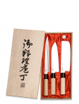 Satake - Satake Houcho Balsa Box 3 Knive (Santoku + Nakiri + Sashimi) - Noakomplektid - ONE SIZE