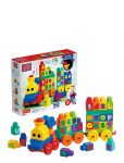 MEGA Bloks - Bloks First Builders Abc Musical Train Toy Building Blocks With Music (50 Pieces) For Toddler - Ehitusklotsid - ONE SIZE