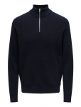 ONLY & SONS - Onsphil Reg 12 Struc Half Zip Knit Noos - Poolpika lukuga džemprid - XXL