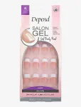 Depend Cosmetic - Salon Gel Rosa Kort Sq - Fake Nails - ONE SIZE