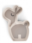 Done By Deer - Silikone Stick&Stay Snacktallerken Lalee Sand - Taldrikud - 18X 13.5X 3.5CM