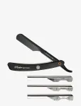 Parker - Ptabk Adjustable Push W. 3 Blade Option Metal Black Barber/Straight Razor - Pardlid - ONE SIZE