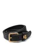 Lauren Ralph Lauren - Logo-Keeper Leather Skinny Belt - V&ouml;&ouml;d - M