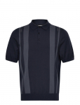 J. Lindeberg - Reymond Stripe Knit Polo - L&uuml;hikeste varrukatega kootud polos&auml;rgid - L