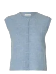 Selected - Slwlulu Sl Button O-Neck Vest Noos - Kootud vestid - XXL