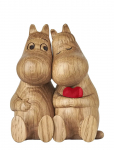 Dsignhouse Moomin - Mumitroldene Tr&aelig;figur Egetr&aelig; Kram, R&oslash;d Hjerte - Puidust kujud - H:10CM