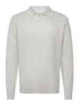 Lindbergh - Ribbed L/S V-Neck Poloribbed L/S V-Neck Polo - Pikkade varrukatega kootud polos&auml;rgid - M