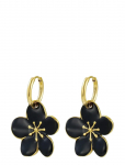 Bud To Rose - Calista Enamel Earring Black/Gold - Rippuvad k&otilde;rvar&otilde;ngad - ONE SIZE