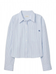 Calvin Klein Jeans - Yarndye Cotton Poplin Cropped Sh - Pikkade varrukatega - M