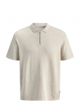 Jack & Jones - Jjeemil Knit Zip Polo Ss Sn - L&uuml;hikeste varrukatega kootud polos&auml;rgid - XXL