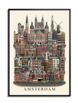 Martin Schwartz - Amsterdam Small Poster - Linnad ja kaardid - 29.7X42CM