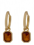 SN&Ouml; Of Sweden - Cathrine Pendant Ring Ear G/Brown-Onesize - R&otilde;ngad - ONE SIZE