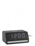 KARLSSON - Alarm Clock Retro W. Light Led Black Wood Veneer - &Auml;ratuskellad - H 7.5CM